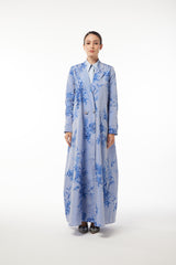 LB75 Abaya Blue Taffetta