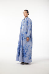 LB75 Abaya Blue Taffetta