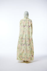LB77 Abaya Yellow Taffetta