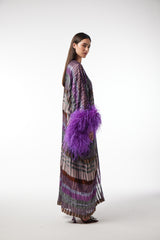 LB86 Kaftan Purple Organza