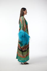 LB89 Kaftan Turquoise Organza