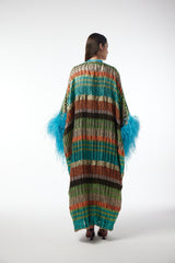 LB89 Kaftan Turquoise Organza