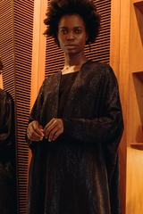 LB35 Abaya Blue Glitter Viscose