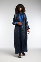 LB43 Navy Organza Abaya