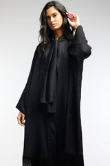 LB41 Black Abaya Bottom Tarboosh