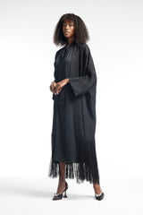 LB41 Black Abaya Bottom Tarboosh