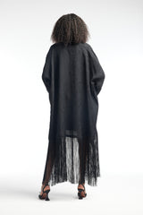 LB41 Black Abaya Bottom Tarboosh