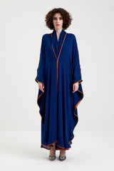 LB59 Blue and Orange Abaya