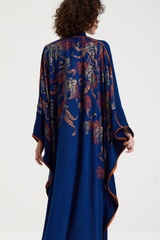LB59 Blue and Orange Abaya