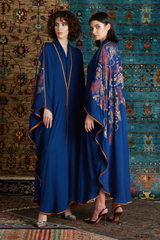 LB59 Blue and Orange Abaya