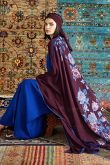 LB60 Maroon Abaya