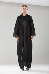LB03 Abaya Black Organza