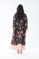 ABAYA FLORAL ORGANZA