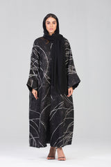 ABAYA ORGANZA GRAPHIC PATTERN