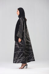 ABAYA ORGANZA GRAPHIC PATTERN
