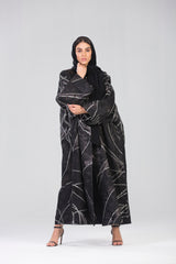 ABAYA ORGANZA GRAPHIC PATTERN