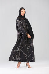 ABAYA ORGANZA GRAPHIC PATTERN