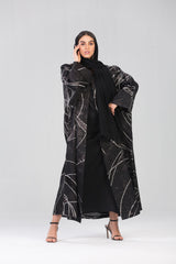 ABAYA ORGANZA GRAPHIC PATTERN