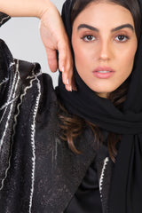 ABAYA ORGANZA GRAPHIC PATTERN