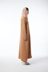 LB91 Abaya Peach Organza