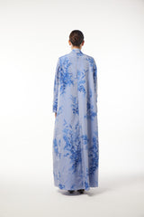 LB75 Abaya Blue Taffetta