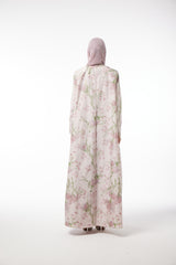 LB74 Abaya Pink Taffetta