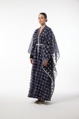 LB78 Kaftan S.Blue Organza
