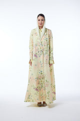 LB77 Abaya Yellow Taffetta