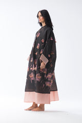 ABAYA FLORAL ORGANZA