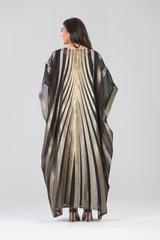 LB19 Kaftan Gold Striped Organza